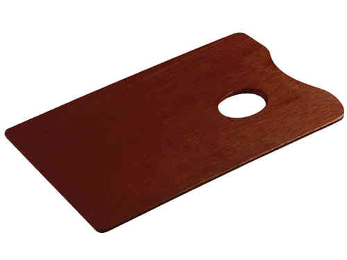 Paleta madera rectangular barnizada 21 x 30cm
