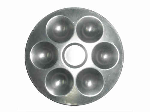 Paleta aluminio circular 13,5cm 6 pocillos