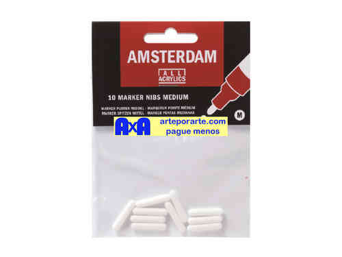 Puntas recambio para rotuladores medianos Amsterdam por 10 unidades