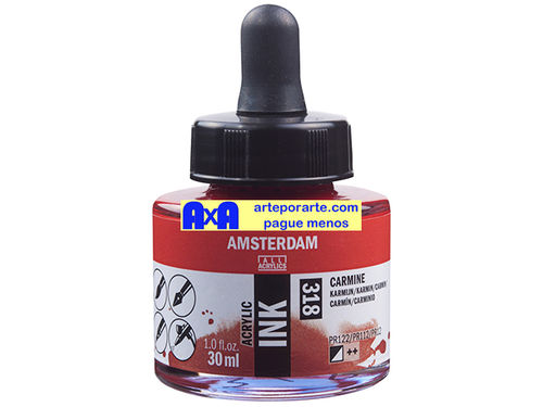 318 tinta acrílica Amsterdam carmín frasco de 30ml