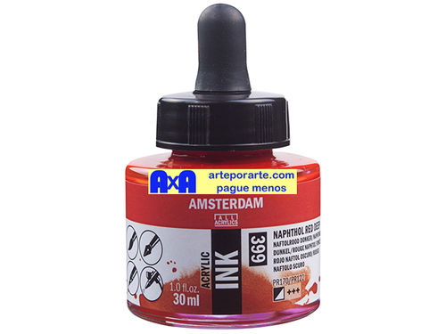 399 tinta acrílica Amsterdam rojo naftol oscuro frasco de 30ml
