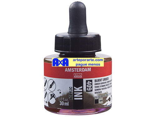 409 tinta acrílica Amsterdam sombra tostada frasco de 30ml