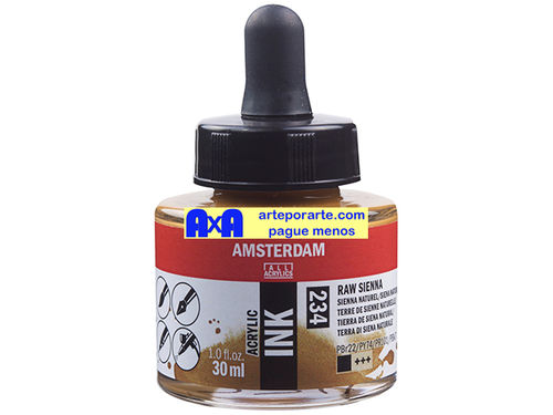 234 tinta acrílica Amsterdam siena natural frasco de 30ml