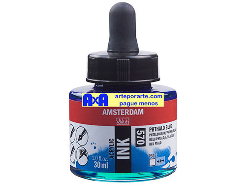 570 tinta acrílica Amsterdam azul ftalo frasco de 30ml