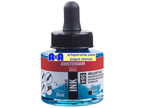 564 tinta acrílica Amsterdam azul brillante frasco de 30ml