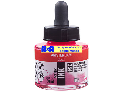 384 tinta acrílica Amsterdam rosa reflex frasco de 30ml