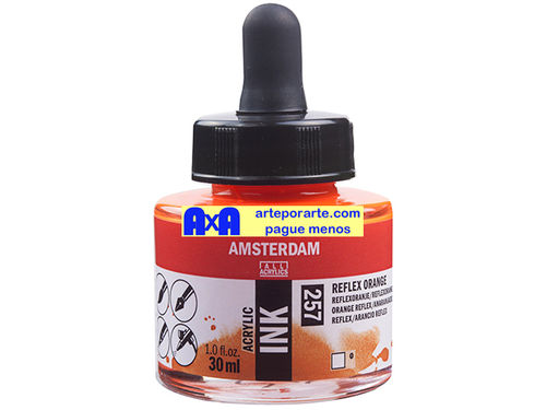 257 tinta acrílica Amsterdam anaranjado reflex frasco de 30ml