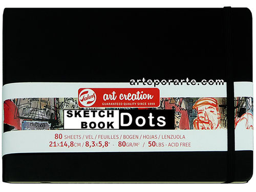 Bloc de papel con puntos Art Creation 14,8 x 21cm - 80gr/m2 de 80 hojas