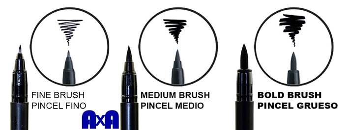 Detalle puntas XFVK Pigma Brush Pen AxA